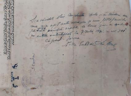 Declarație de proprietate a stră-străbunicului Efrem Patrașco (1925)